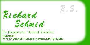 richard schmid business card